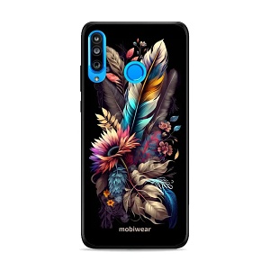 Lesklý kryt Mobiwear Glossy - Huawei P30 Lite - G011G Kytice s pírkem
