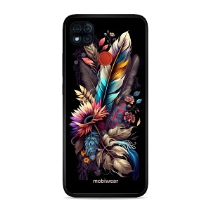 Lesklý kryt Mobiwear Glossy - Xiaomi Redmi 9C - G011G Kytice s pírkem