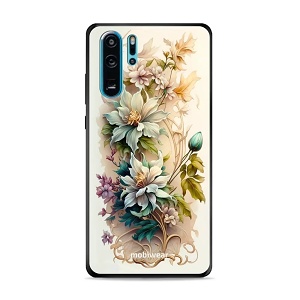 Lesklý kryt Mobiwear Glossy - Huawei P30 Pro - G014G Krémové květy