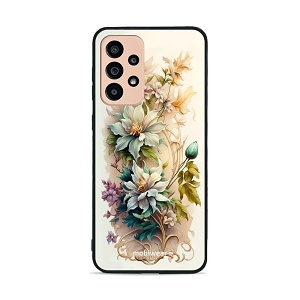 Lesklý kryt Mobiwear Glossy - Samsung Galaxy A33 5G - G014G Krémové květy