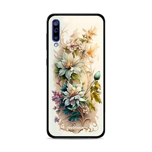 Lesklý kryt Mobiwear Glossy - Samsung Galaxy A50 - G014G Krémové květy
