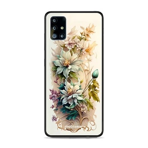 Lesklý kryt Mobiwear Glossy - Samsung Galaxy A51 - G014G Krémové květy