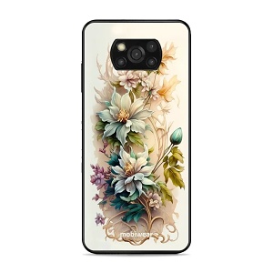 Lesklý kryt Mobiwear Glossy - Xiaomi POCO X3 NFC - G014G Krémové květy