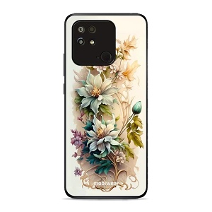 Lesklý kryt Mobiwear Glossy - Xiaomi Redmi 10C - G014G Krémové květy