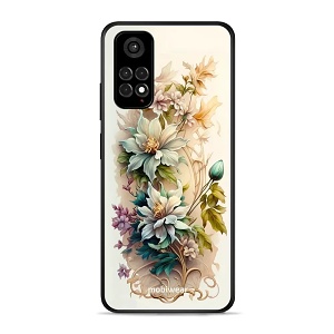 Lesklý kryt Mobiwear Glossy - Xiaomi Redmi Note 11 - G014G Krémové květy