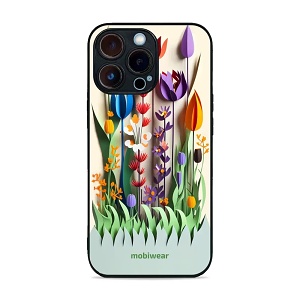 Lesklý kryt Mobiwear Glossy - Apple iPhone 13 Pro - G015G Barevné květinky - VÝPRODEJ