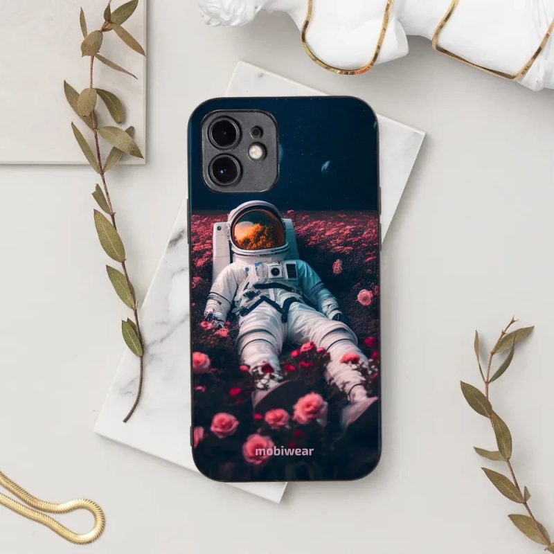 Prémiový lesklý kryt Mobiwear Glossy na mobil Xiaomi Redmi Note 9 Pro / Note 9S - G002G Astronaut v růžích
