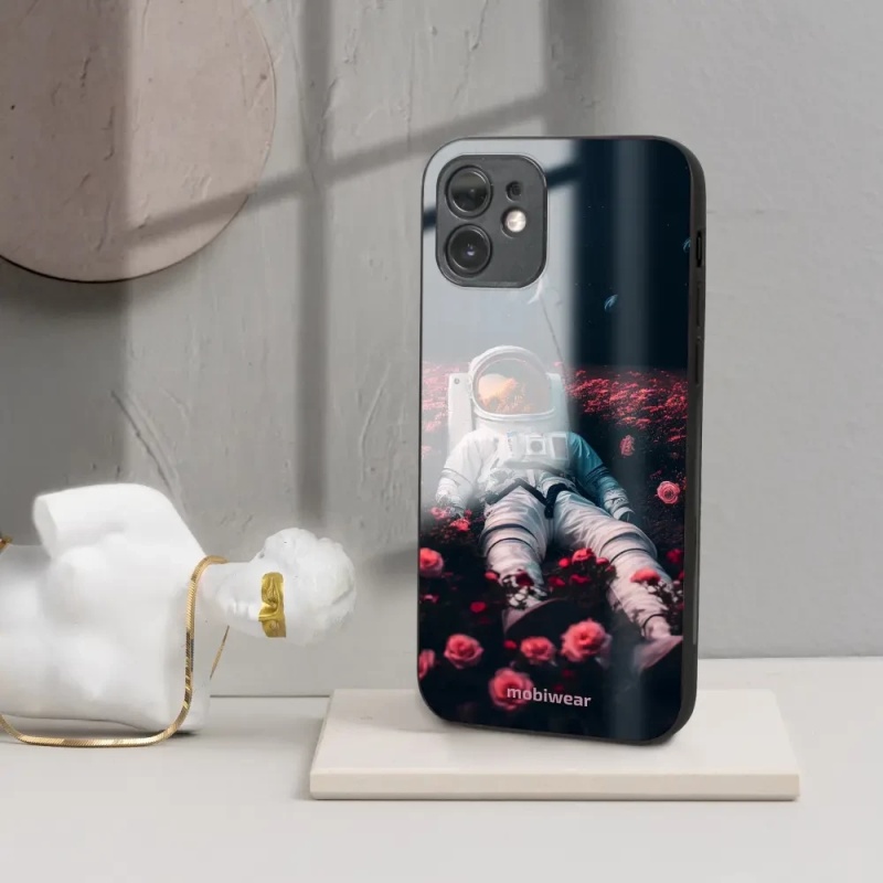 Prémiový lesklý kryt Mobiwear Glossy na mobil Xiaomi Redmi Note 9 Pro / Note 9S - G002G Astronaut v růžích