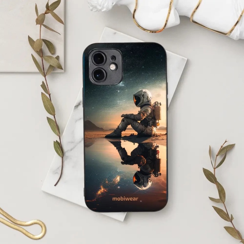 Prémiový lesklý kryt Mobiwear Glossy na mobil Samsung Galaxy A71 - G003G Astronaut na samotce - VÝPRODEJ