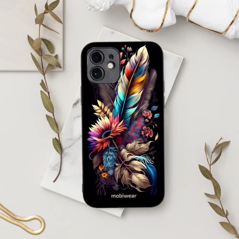 Lesklý kryt Mobiwear Glossy - Apple iPhone XR - G011G Kytice s pírkem
