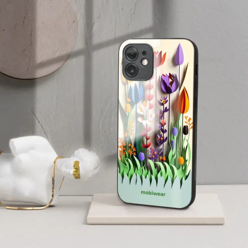 Lesklý kryt Mobiwear Glossy - Apple iPhone 13 Pro - G015G Barevné květinky - VÝPRODEJ