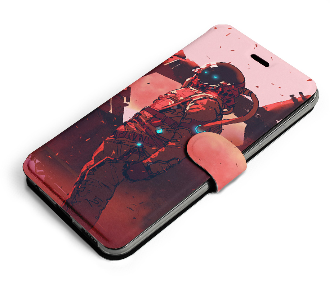 Flipové pouzdro Mobiwear na mobil Xiaomi Redmi Note 12 Pro 5G - MA09S Průzkumník s červeným vozítkem - VÝPRODEJ