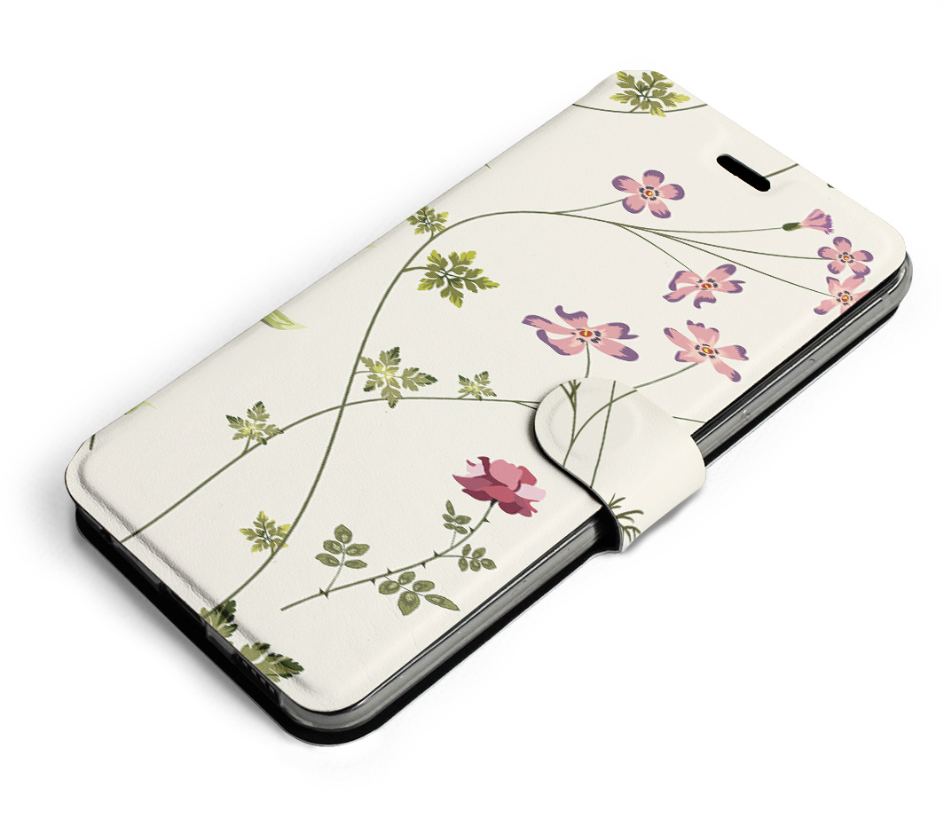 Flipové pouzdro Mobiwear - Samsung Galaxy A34 5G - MD03S Tenké rostlinky s květy