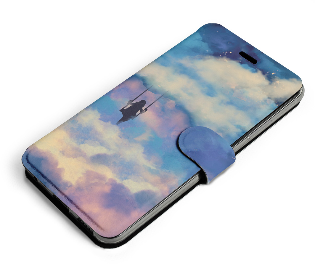 Flipové pouzdro Mobiwear - Samsung Galaxy A34 5G - MR09S Dívka na houpačce v oblacích
