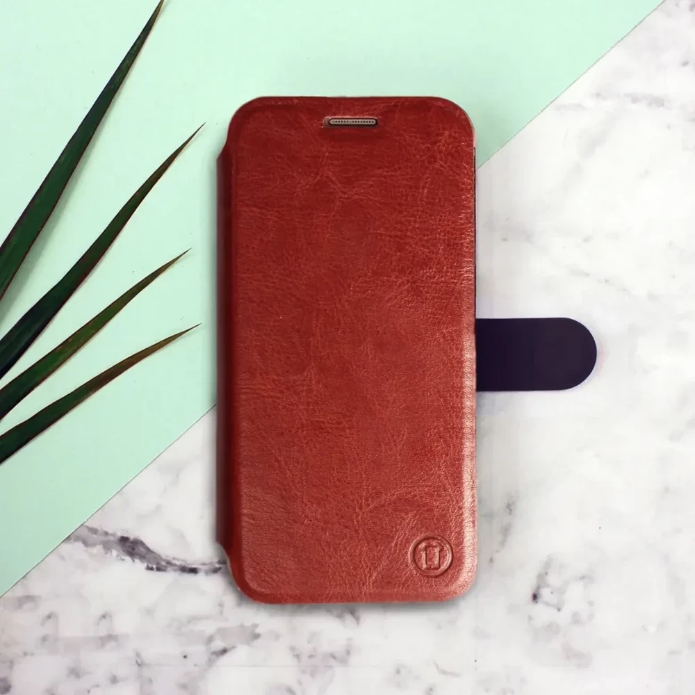 Flipové pouzdro Mobiwear - Xiaomi Redmi A2 - Hnědé a šedé