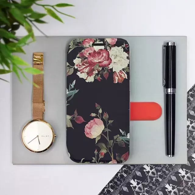 Flipové pouzdro Mobiwear - Xiaomi Redmi A2 - VD11P Růže na černé