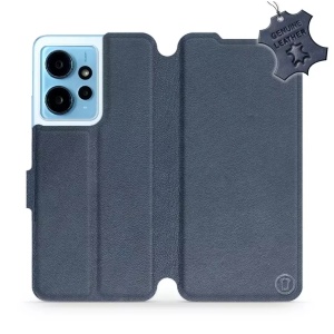 Kožené flip pouzdro Mobiwear - Xiaomi Redmi Note 12 4G - Modré