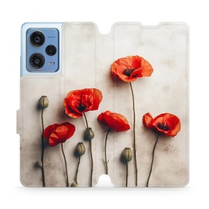 Flipové pouzdro Mobiwear - Xiaomi Redmi Note 12 Pro 5G - VP42S Vlčí máky