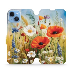 Flipové pouzdro Mobiwear - Apple iPhone 14 - VP43S Letní louka