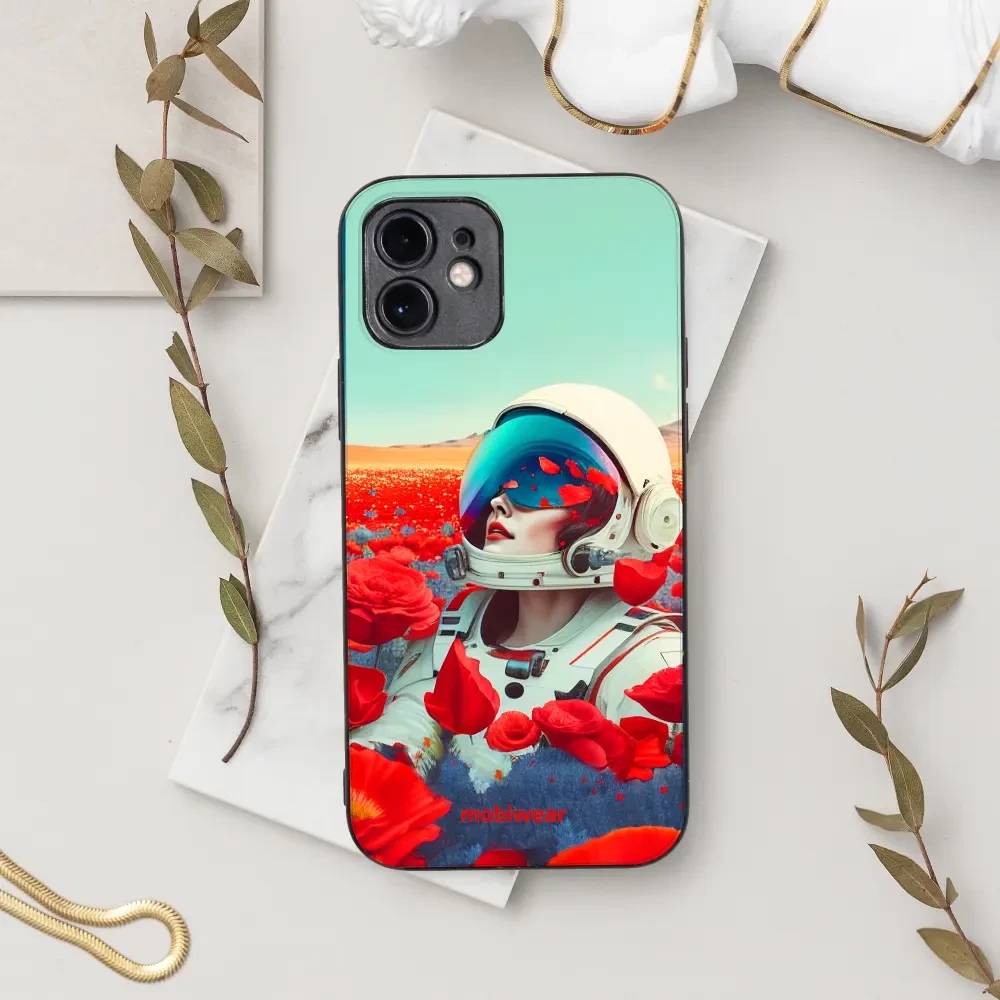 Lesklý kryt Mobiwear Glossy - Xiaomi Redmi Note 12 Pro+ 5G - G001G Astronautka v květech - VÝPRODEJ