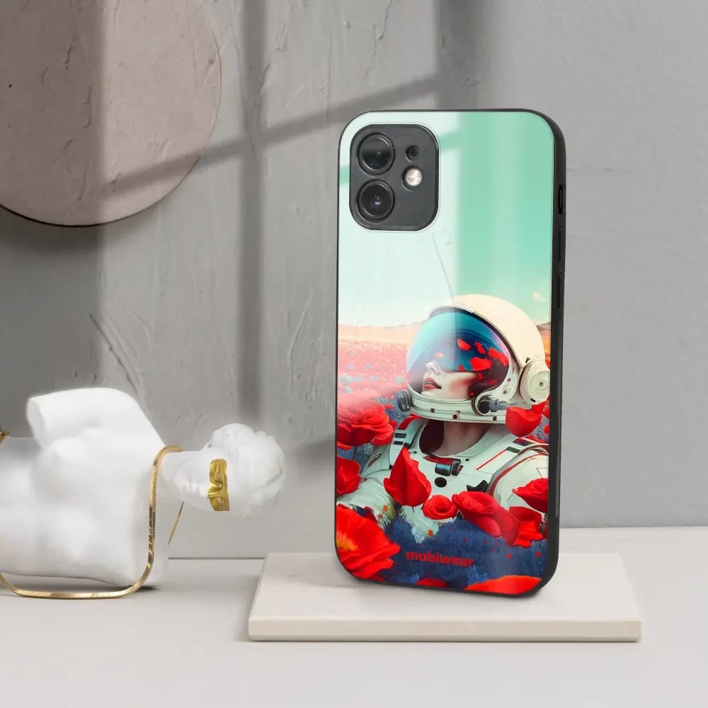 Lesklý kryt Mobiwear Glossy - Xiaomi Redmi Note 12 Pro+ 5G - G001G Astronautka v květech - VÝPRODEJ