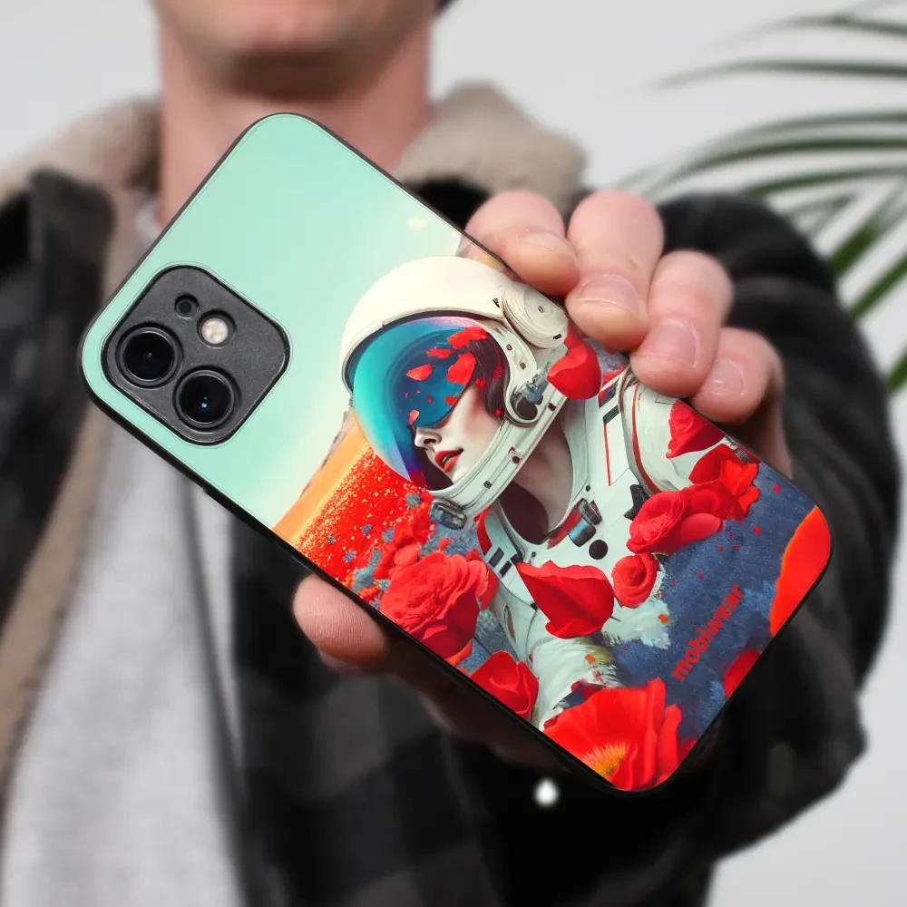 Lesklý kryt Mobiwear Glossy - Xiaomi Redmi Note 12 Pro+ 5G - G001G Astronautka v květech - VÝPRODEJ