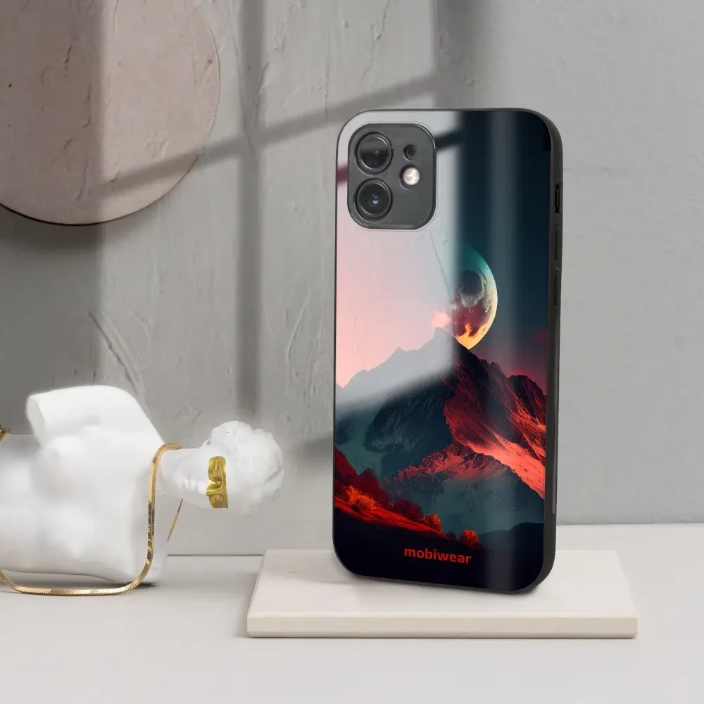 Lesklý kryt Mobiwear Glossy - Xiaomi Redmi Note 12 5G - G007G Hora s měsícem - VÝPRODEJ