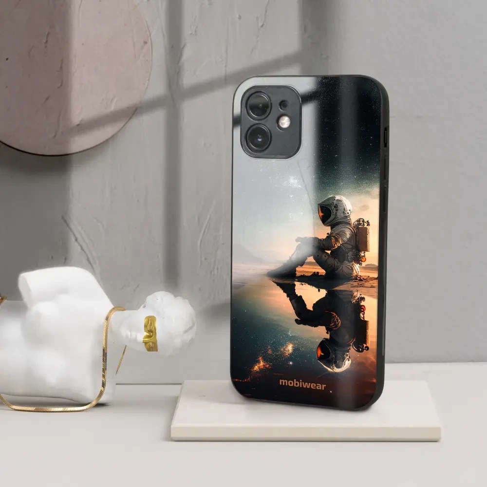 Lesklý kryt Mobiwear Glossy - Apple iPhone 12 Pro - G003G Astronaut na samotce