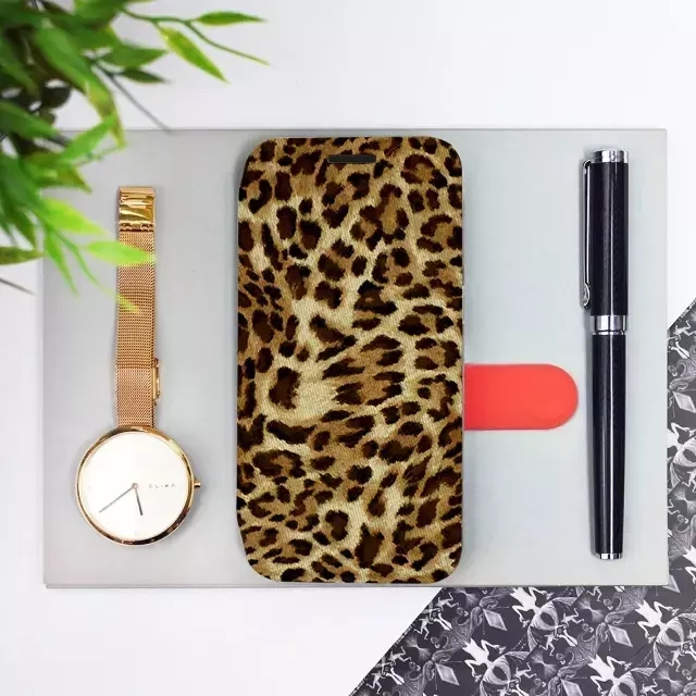 Flipové pouzdro Mobiwear - Samsung Galaxy A34 5G - VA33P Leopardí vzor