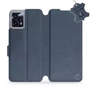 Kožené flip pouzdro Mobiwear - Motorola Moto G13 - Modré