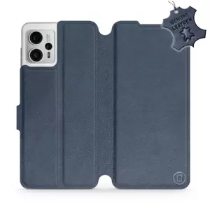 Kožené flip pouzdro Mobiwear - Motorola Moto G23 - Modré