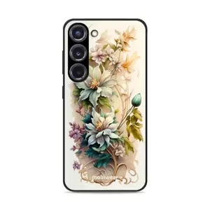 Lesklý kryt Mobiwear Glossy - Samsung Galaxy S23 Plus - G014G Krémové květy
