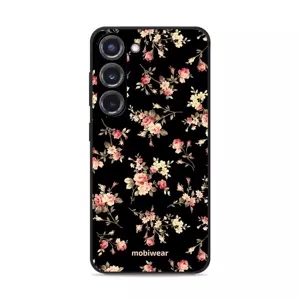 Lesklý kryt Mobiwear Glossy - Samsung Galaxy S23 Plus - G039G - Květy na černé