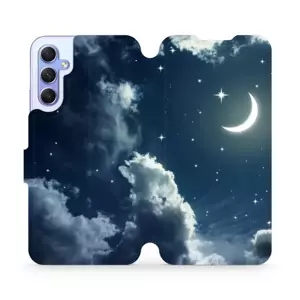 Flipové pouzdro Mobiwear - Samsung Galaxy A34 5G - V145P Noční obloha s měsícem