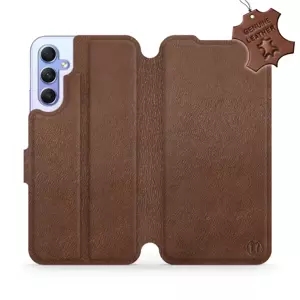 Kožené flip pouzdro Mobiwear - Samsung Galaxy A34 5G - Hnědé