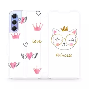 Knížkové flip pouzdro Mobiwear - Samsung Galaxy A34 5G - MH03S Kočička princess - VÝPRODEJ