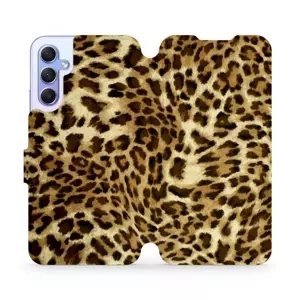 Flipové pouzdro Mobiwear - Samsung Galaxy A34 5G - VA33P Leopardí vzor