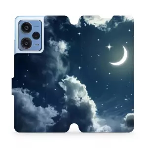 Flipové pouzdro Mobiwear - Xiaomi Redmi Note 12 Pro 5G - V145P Noční obloha s měsícem