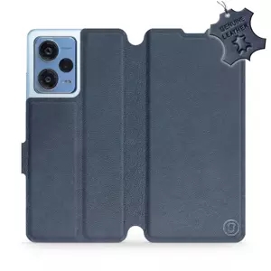 Kožené flip pouzdro Mobiwear - Xiaomi Redmi Note 12 Pro 5G - Modré