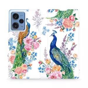Flipové pouzdro Mobiwear - Xiaomi Redmi Note 12 Pro 5G - MX08S Pávi
