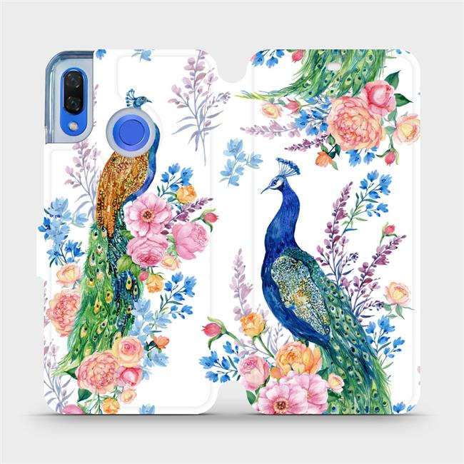 Flipové pouzdro Mobiwear - Huawei Nova 3 - MX08S Pávi