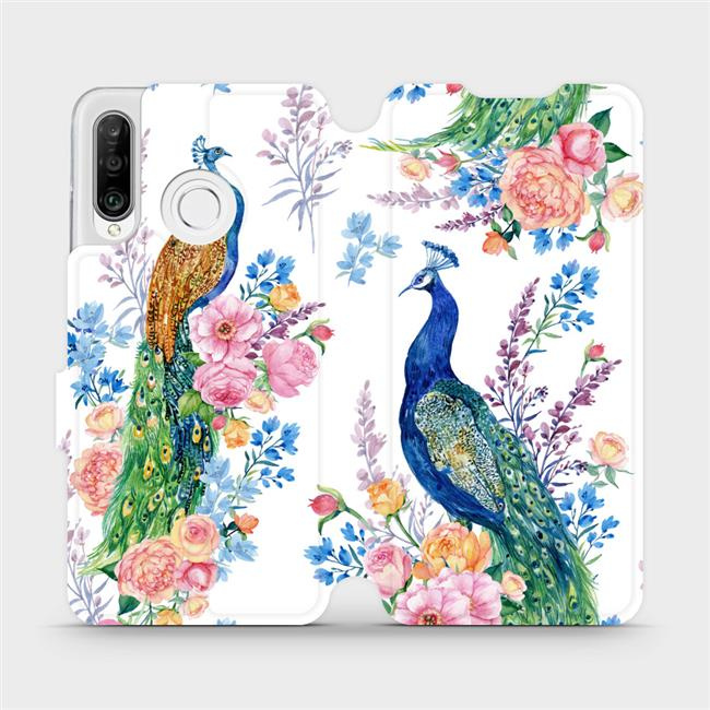 Flipové pouzdro Mobiwear - Huawei P30 Lite - MX08S Pávi