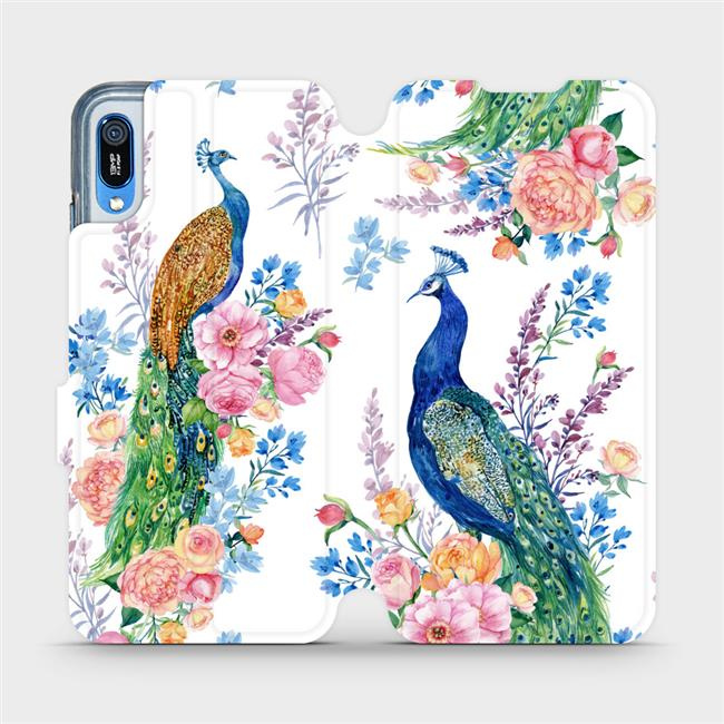 Flipové pouzdro Mobiwear - Huawei Y6 2019 - MX08S Pávi