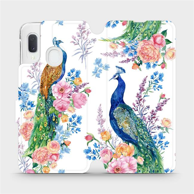 Flipové pouzdro Mobiwear - Samsung Galaxy A20e - MX08S Pávi