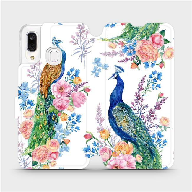 Flipové pouzdro Mobiwear - Samsung Galaxy A40 - MX08S Pávi