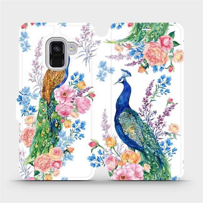 Flipové pouzdro Mobiwear - Samsung Galaxy A8 2018 - MX08S Pávi