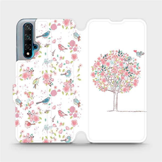 Flipové pouzdro Mobiwear - Huawei Nova 5T - M120S Strom a ptáčci