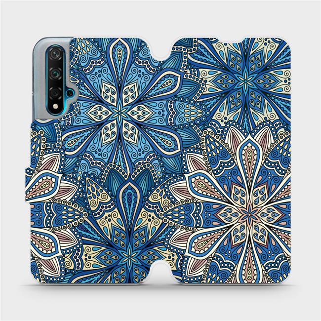 Flipové pouzdro Mobiwear - Huawei Nova 5T - V108P Modré mandala květy