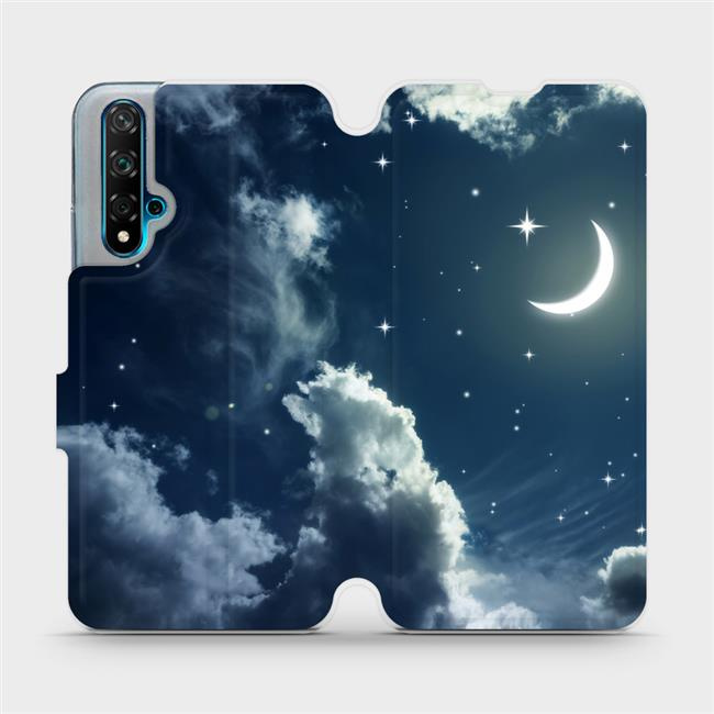 Flipové pouzdro Mobiwear - Huawei Nova 5T - V145P Noční obloha s měsícem