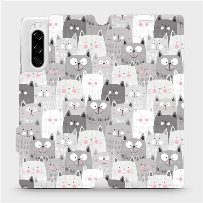 Flipové pouzdro Mobiwear - Sony Xperia 5 - M099P Kočičky